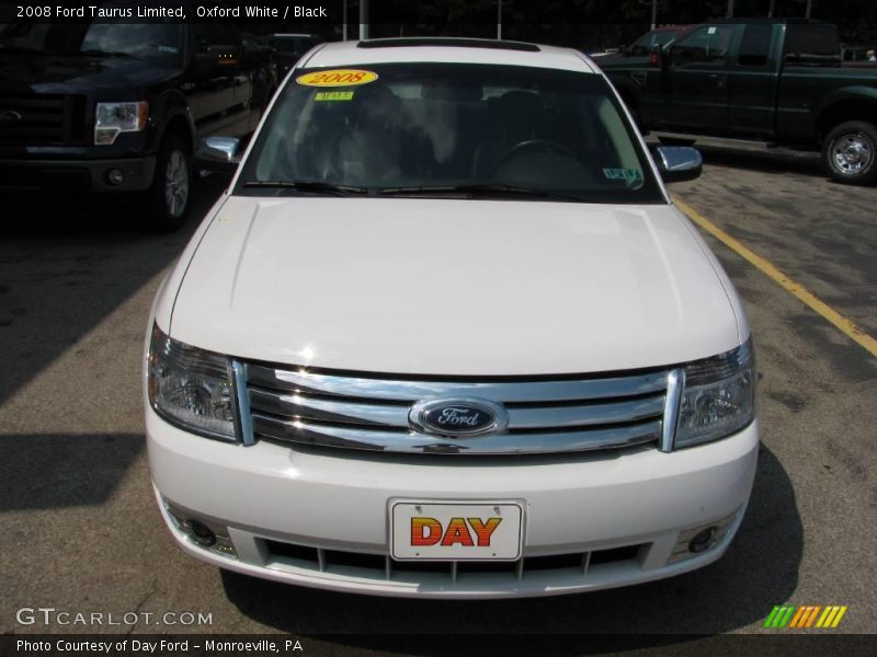 Oxford White / Black 2008 Ford Taurus Limited