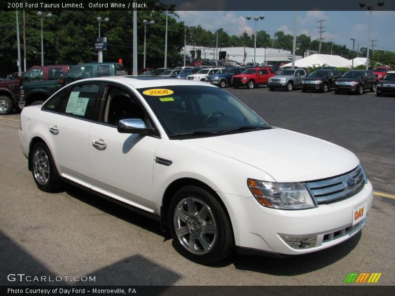 Oxford White / Black 2008 Ford Taurus Limited