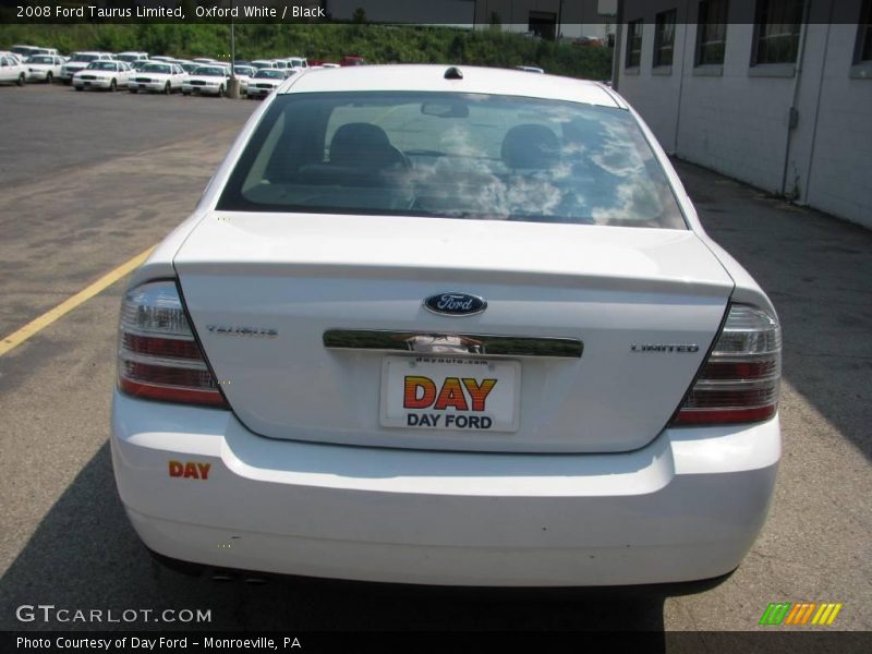 Oxford White / Black 2008 Ford Taurus Limited