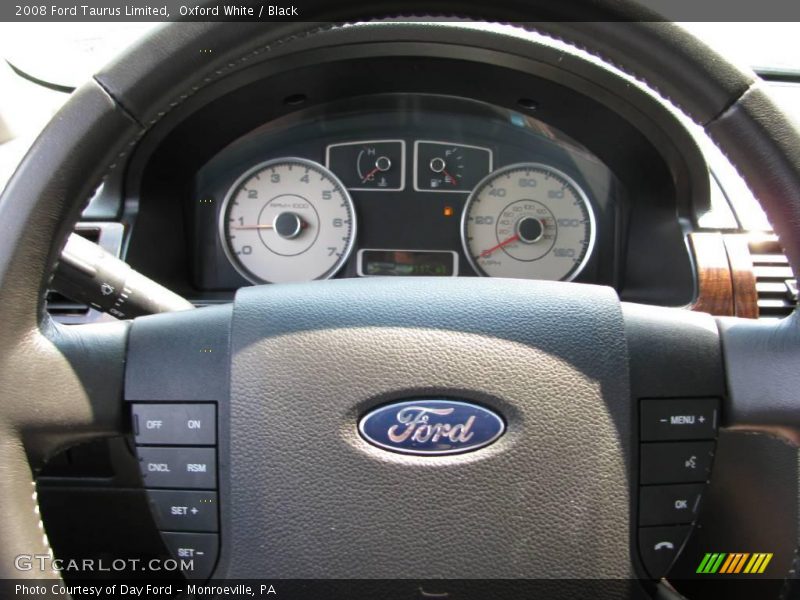 Oxford White / Black 2008 Ford Taurus Limited