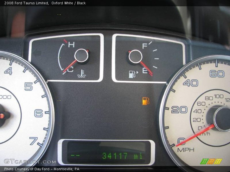 Oxford White / Black 2008 Ford Taurus Limited