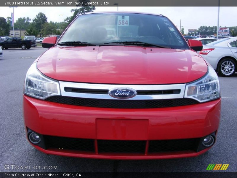 Vermillion Red / Charcoal Black 2008 Ford Focus SES Sedan