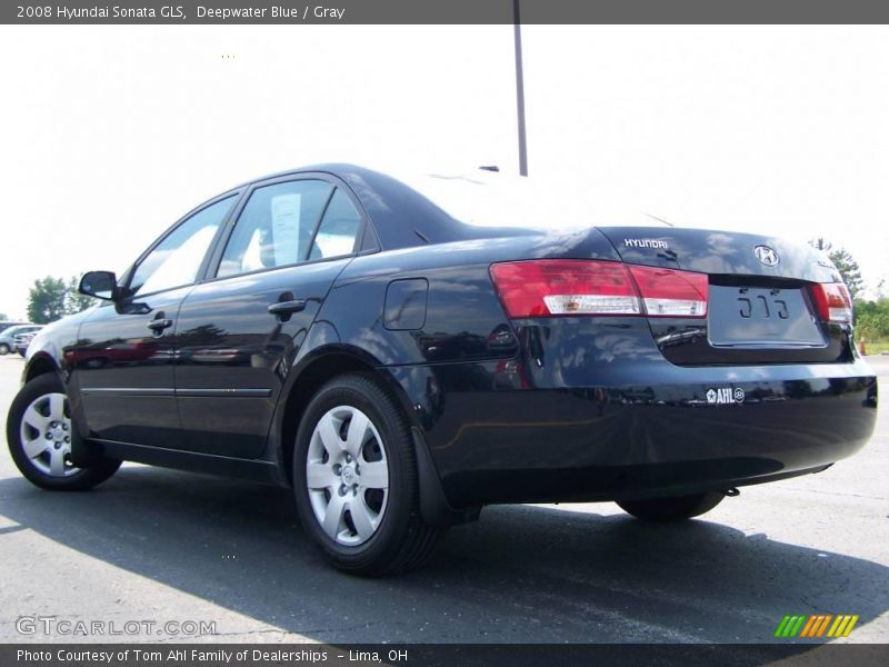 Deepwater Blue / Gray 2008 Hyundai Sonata GLS
