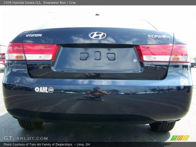 Deepwater Blue / Gray 2008 Hyundai Sonata GLS