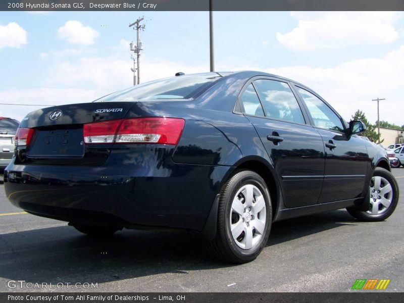 Deepwater Blue / Gray 2008 Hyundai Sonata GLS