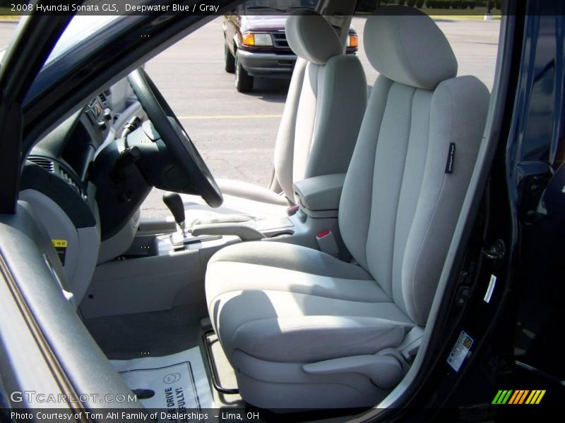 Deepwater Blue / Gray 2008 Hyundai Sonata GLS