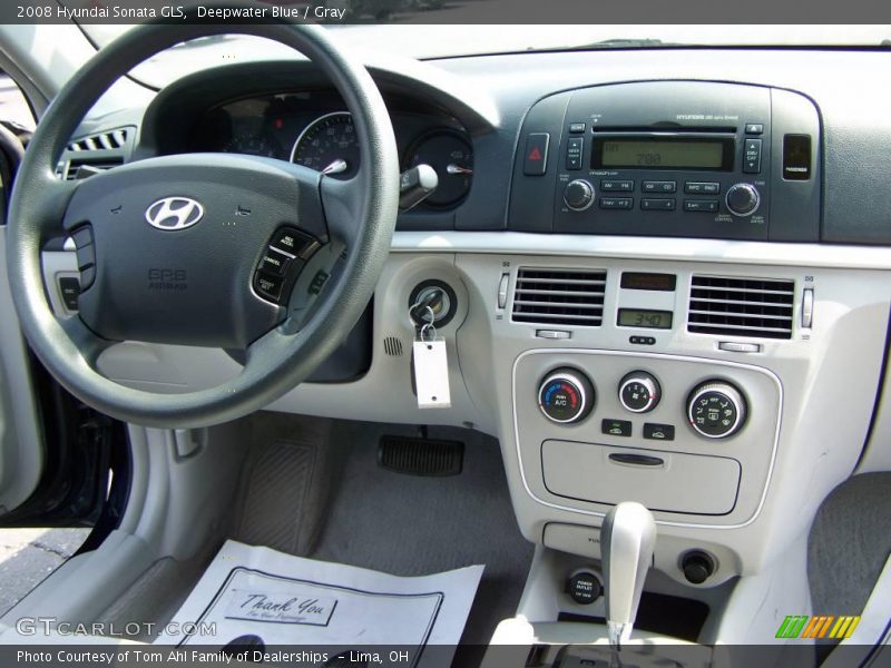 Deepwater Blue / Gray 2008 Hyundai Sonata GLS
