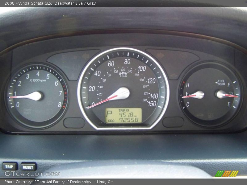 Deepwater Blue / Gray 2008 Hyundai Sonata GLS