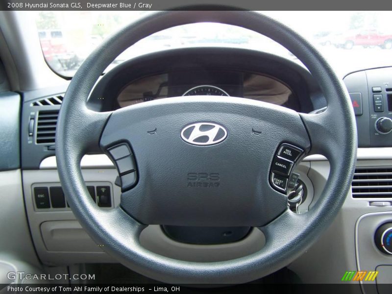 Deepwater Blue / Gray 2008 Hyundai Sonata GLS