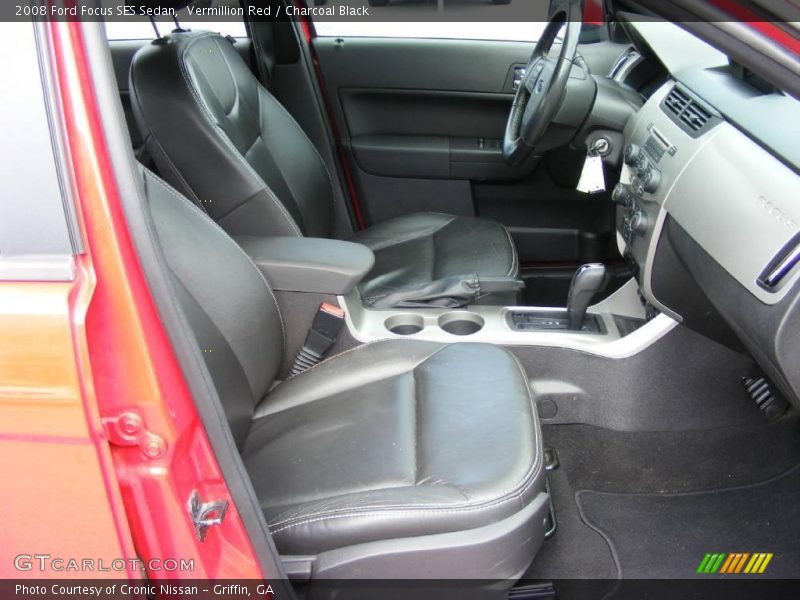 Vermillion Red / Charcoal Black 2008 Ford Focus SES Sedan