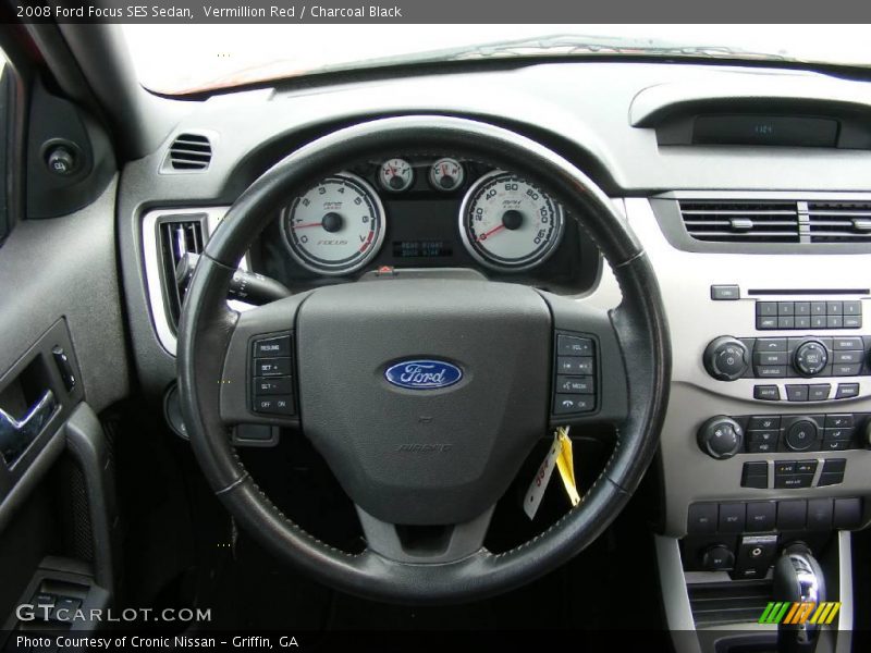 Vermillion Red / Charcoal Black 2008 Ford Focus SES Sedan