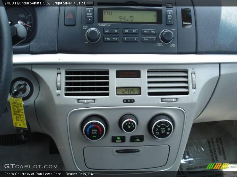 Bright Silver / Beige 2008 Hyundai Sonata GLS