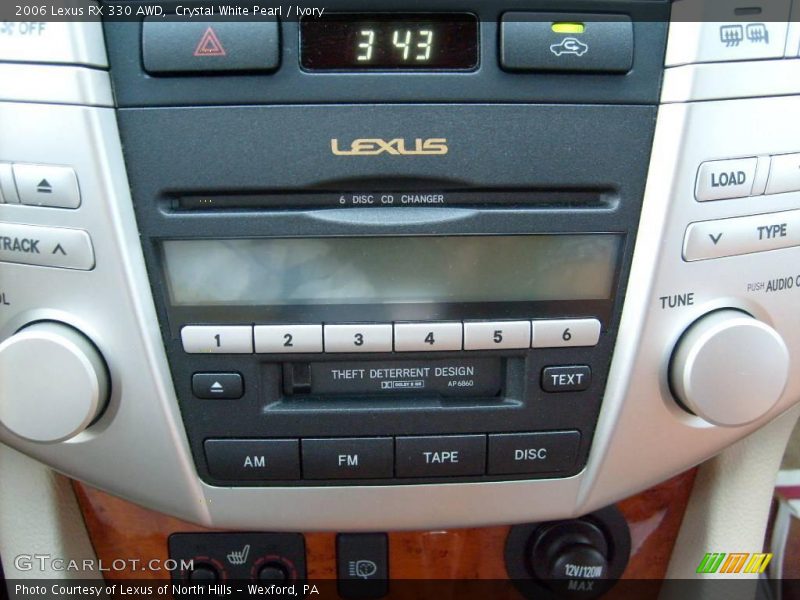 Crystal White Pearl / Ivory 2006 Lexus RX 330 AWD