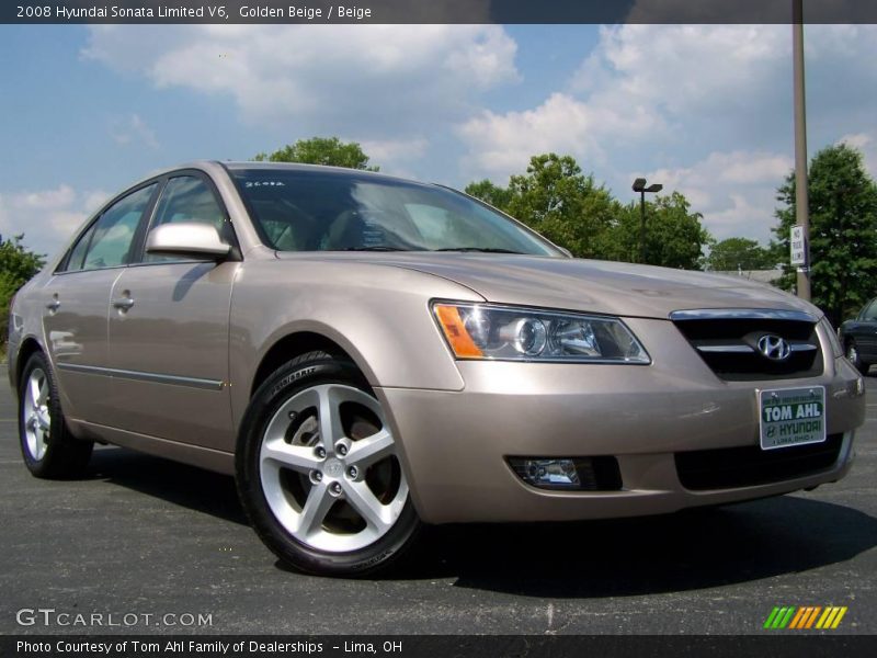 Golden Beige / Beige 2008 Hyundai Sonata Limited V6