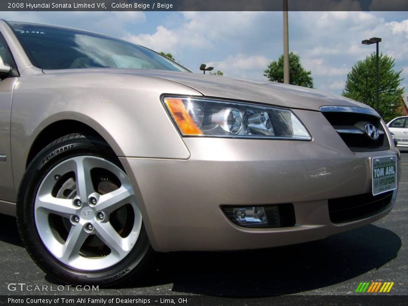 Golden Beige / Beige 2008 Hyundai Sonata Limited V6