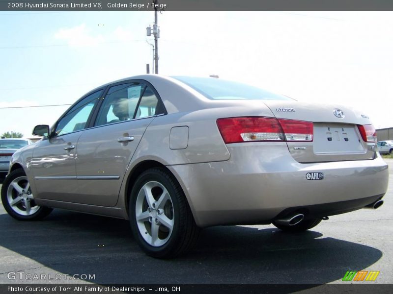 Golden Beige / Beige 2008 Hyundai Sonata Limited V6