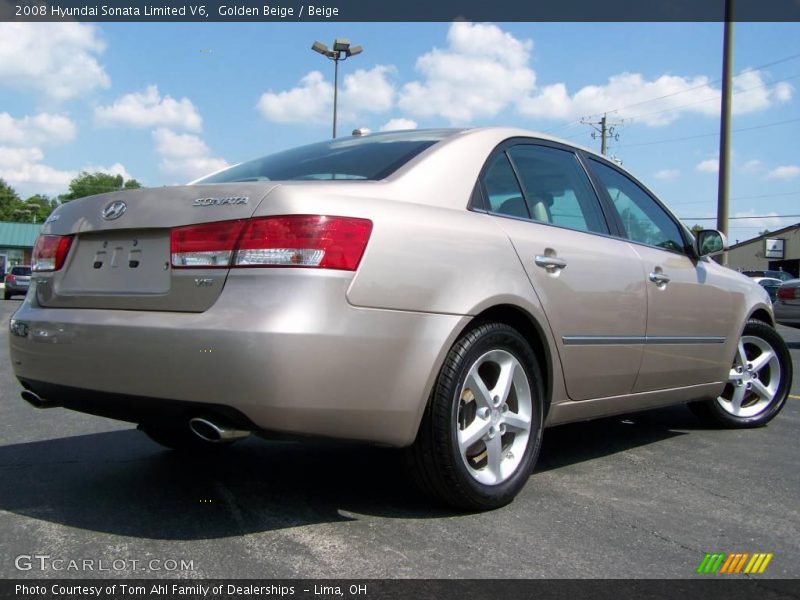 Golden Beige / Beige 2008 Hyundai Sonata Limited V6
