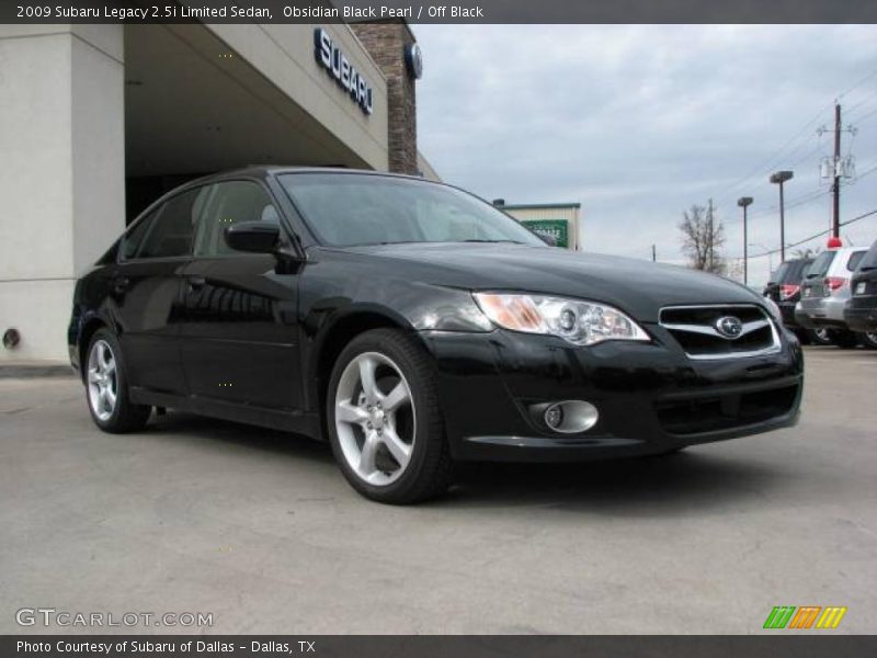 Obsidian Black Pearl / Off Black 2009 Subaru Legacy 2.5i Limited Sedan