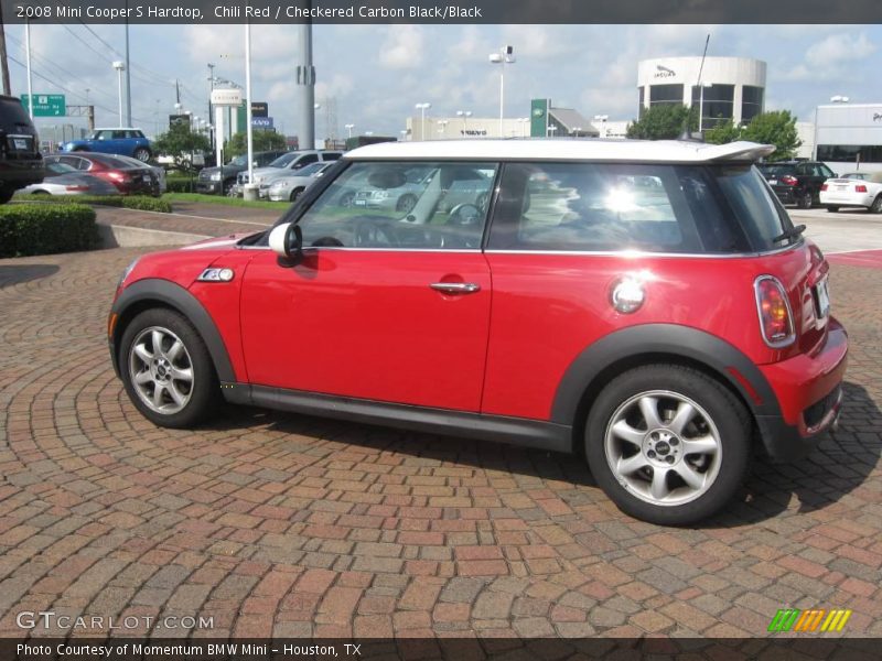 Chili Red / Checkered Carbon Black/Black 2008 Mini Cooper S Hardtop