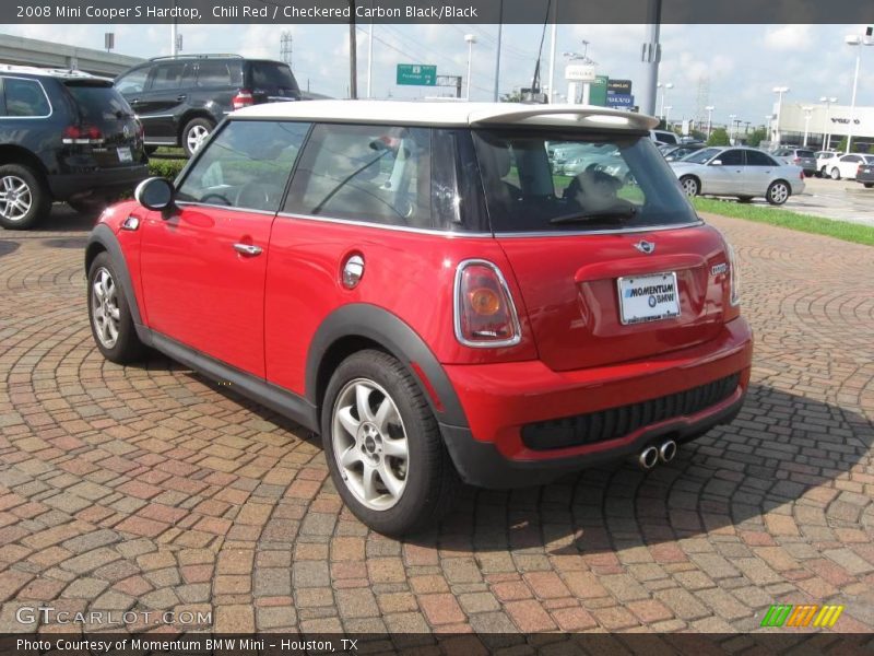 Chili Red / Checkered Carbon Black/Black 2008 Mini Cooper S Hardtop
