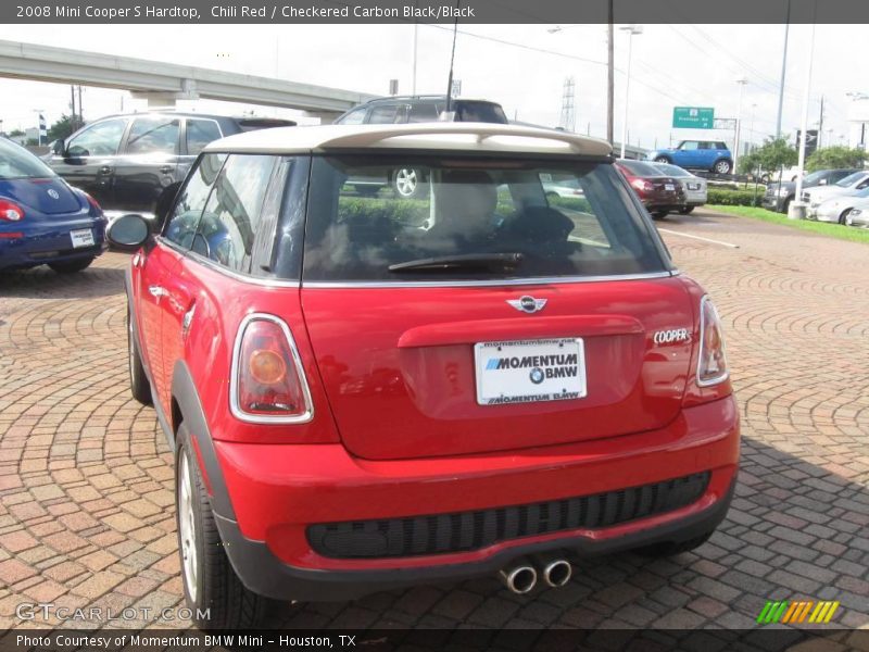 Chili Red / Checkered Carbon Black/Black 2008 Mini Cooper S Hardtop