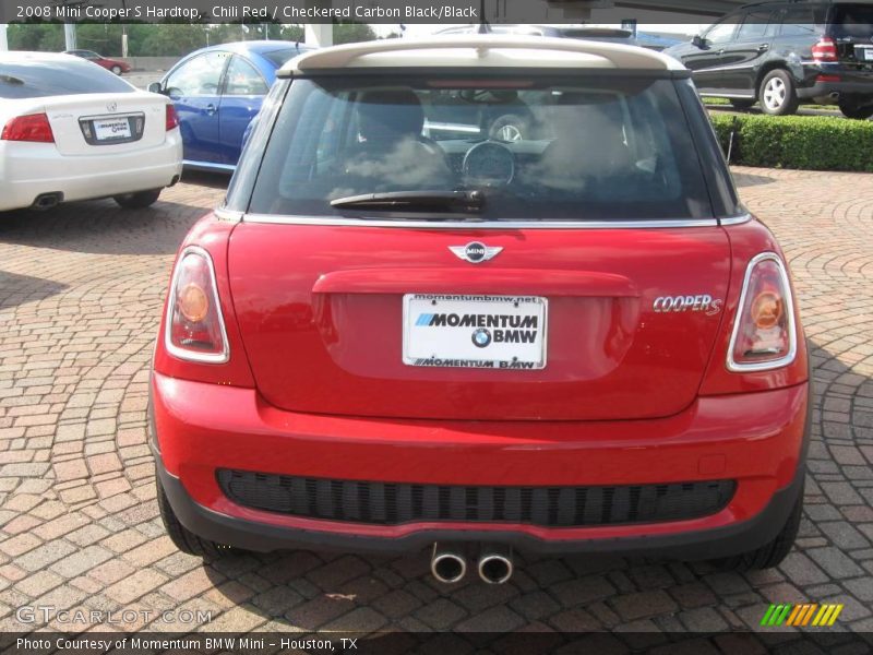 Chili Red / Checkered Carbon Black/Black 2008 Mini Cooper S Hardtop