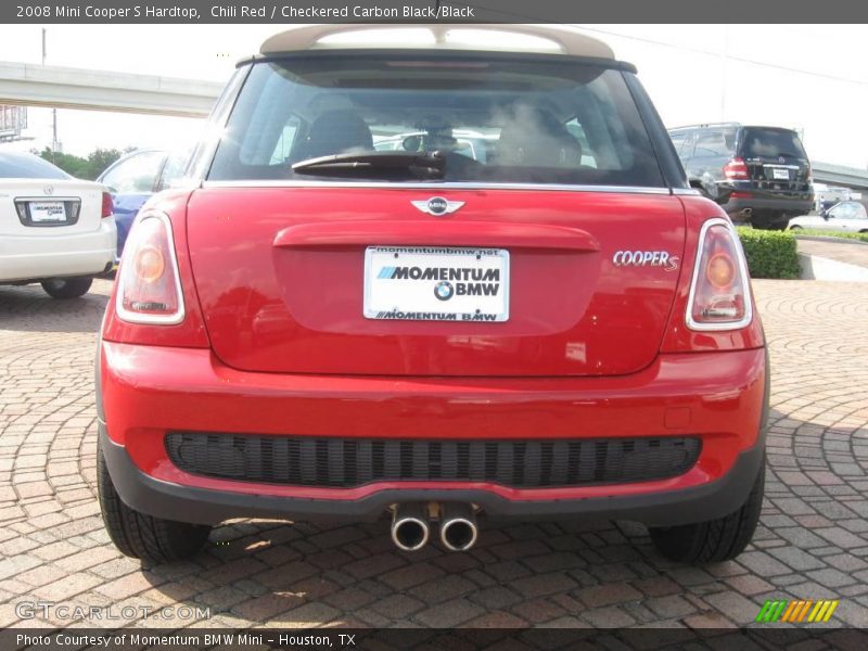 Chili Red / Checkered Carbon Black/Black 2008 Mini Cooper S Hardtop