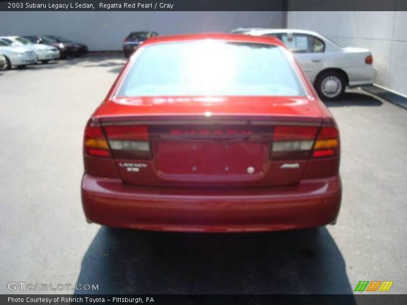 Regatta Red Pearl / Gray 2003 Subaru Legacy L Sedan