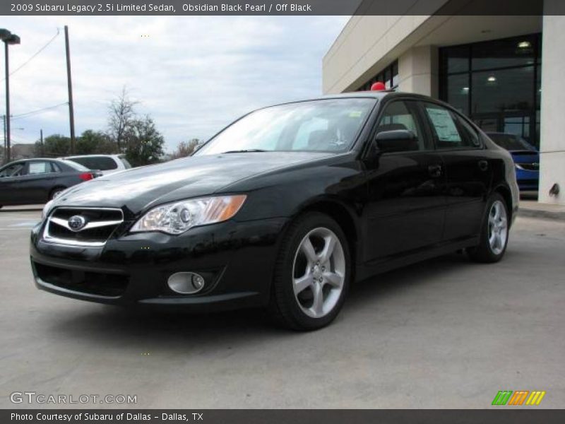 Obsidian Black Pearl / Off Black 2009 Subaru Legacy 2.5i Limited Sedan