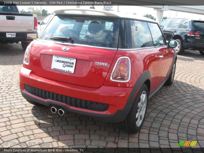 Chili Red / Checkered Carbon Black/Black 2008 Mini Cooper S Hardtop