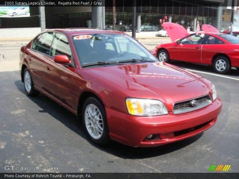 Regatta Red Pearl / Gray 2003 Subaru Legacy L Sedan