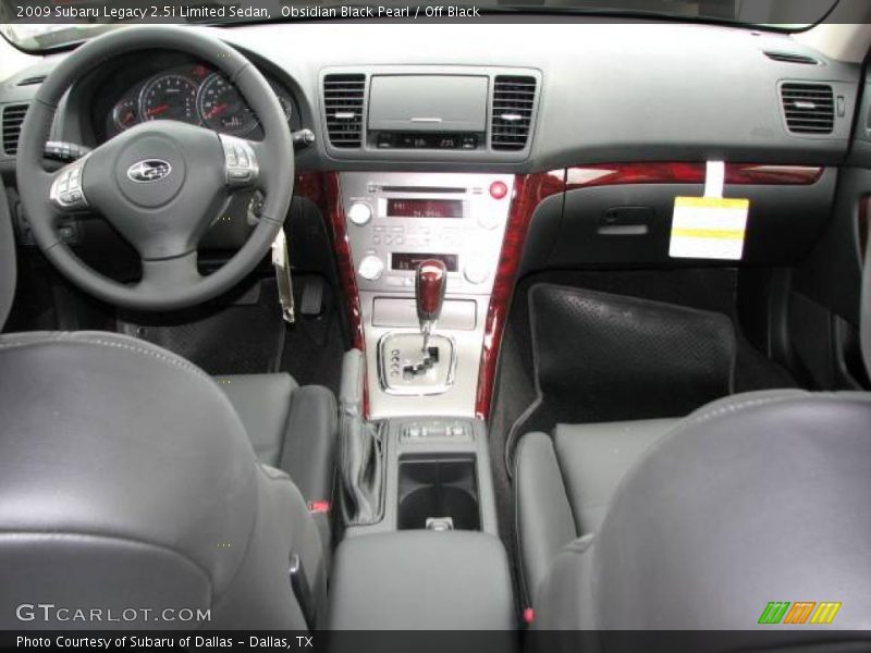Obsidian Black Pearl / Off Black 2009 Subaru Legacy 2.5i Limited Sedan