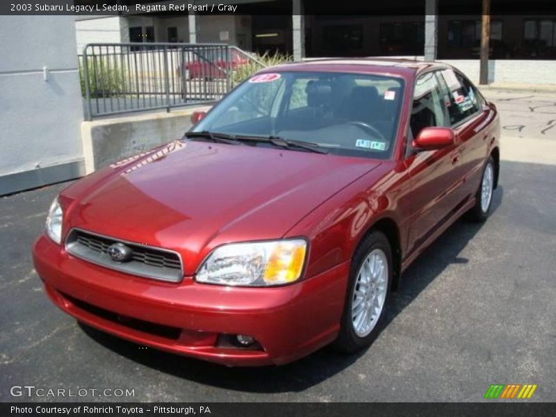 Regatta Red Pearl / Gray 2003 Subaru Legacy L Sedan