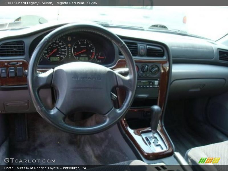 Regatta Red Pearl / Gray 2003 Subaru Legacy L Sedan