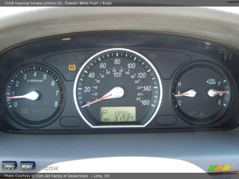 Powder White Pearl / Beige 2008 Hyundai Sonata Limited V6