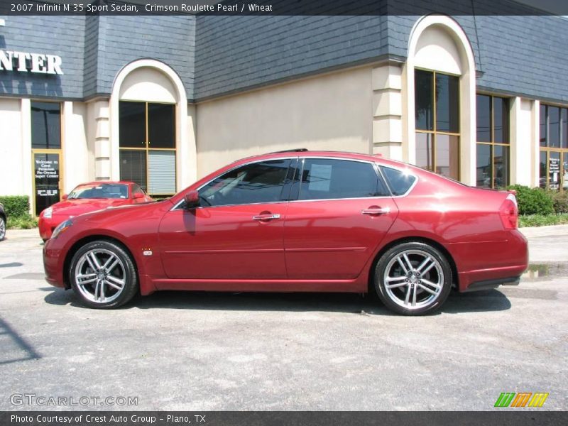 Crimson Roulette Pearl / Wheat 2007 Infiniti M 35 Sport Sedan