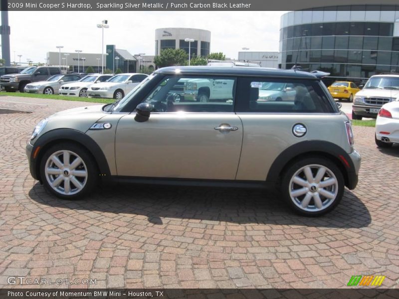 Sparkling Silver Metallic / Punch Carbon Black Leather 2009 Mini Cooper S Hardtop