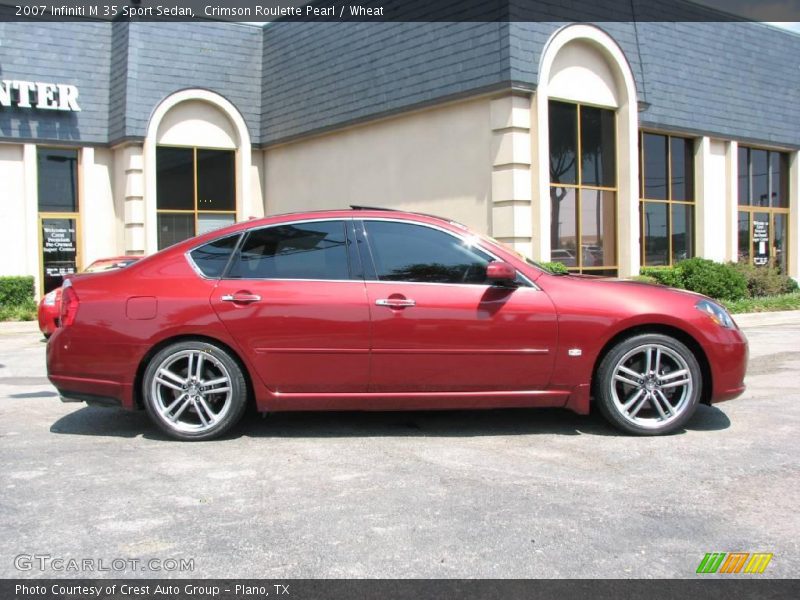 Crimson Roulette Pearl / Wheat 2007 Infiniti M 35 Sport Sedan