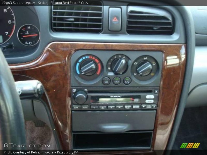 Regatta Red Pearl / Gray 2003 Subaru Legacy L Sedan