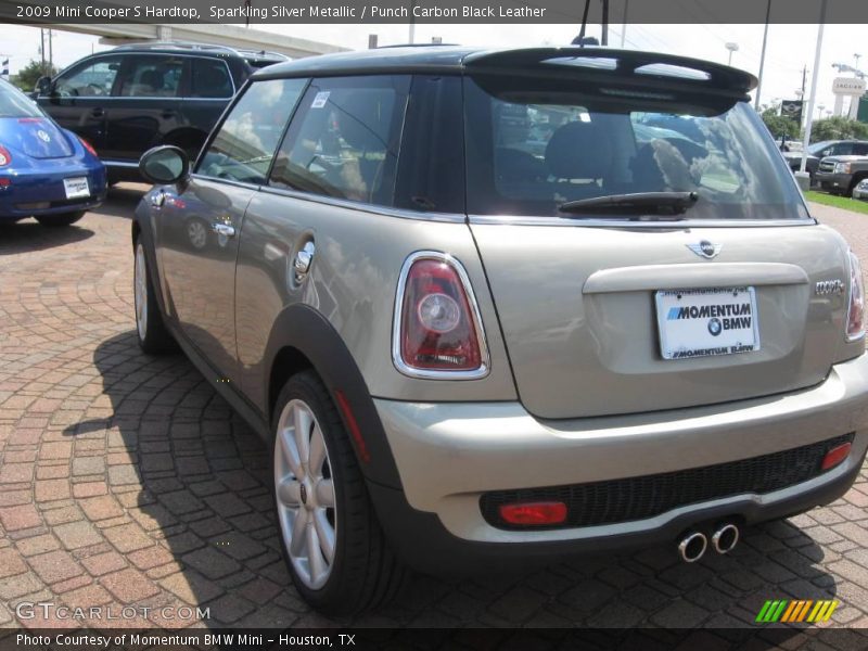 Sparkling Silver Metallic / Punch Carbon Black Leather 2009 Mini Cooper S Hardtop