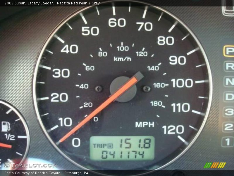 Regatta Red Pearl / Gray 2003 Subaru Legacy L Sedan