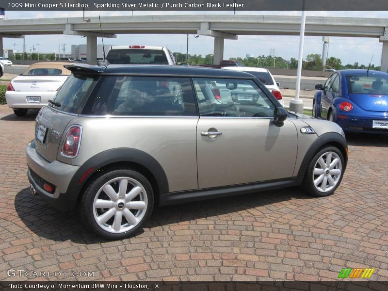 Sparkling Silver Metallic / Punch Carbon Black Leather 2009 Mini Cooper S Hardtop