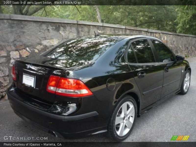 Black / Black/Gray 2007 Saab 9-3 Aero Sport Sedan