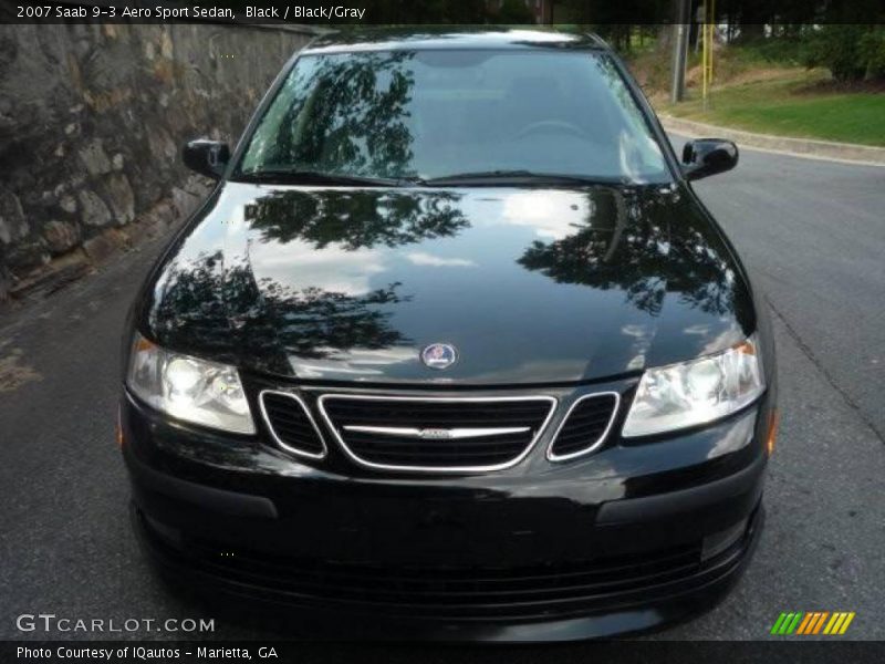 Black / Black/Gray 2007 Saab 9-3 Aero Sport Sedan