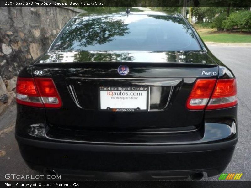 Black / Black/Gray 2007 Saab 9-3 Aero Sport Sedan