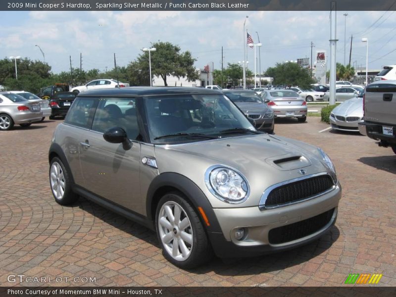 Sparkling Silver Metallic / Punch Carbon Black Leather 2009 Mini Cooper S Hardtop