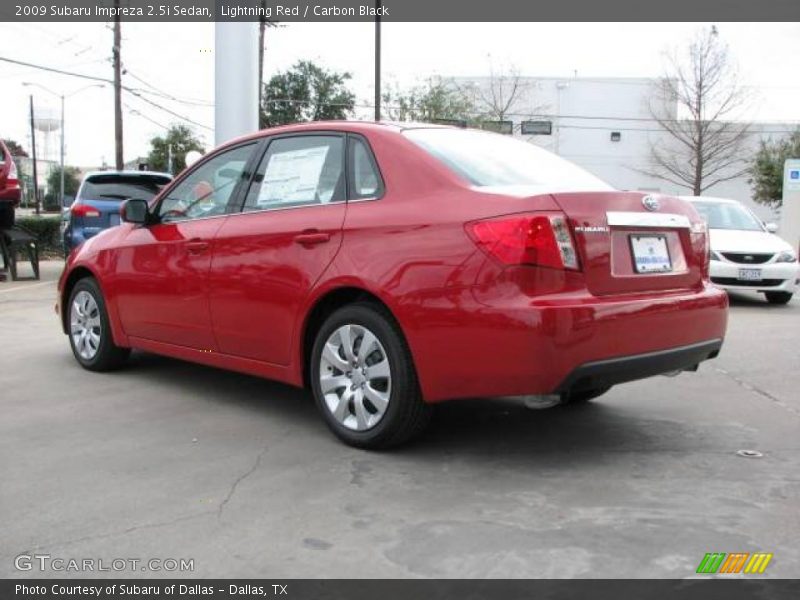 Lightning Red / Carbon Black 2009 Subaru Impreza 2.5i Sedan