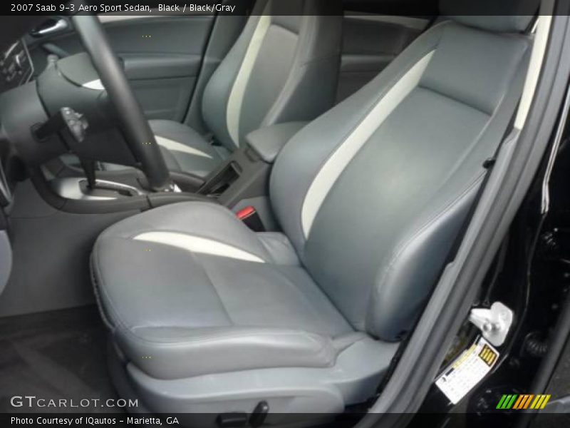 Black / Black/Gray 2007 Saab 9-3 Aero Sport Sedan