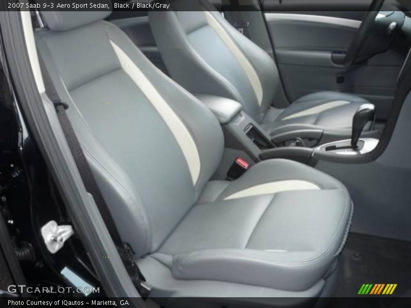 Black / Black/Gray 2007 Saab 9-3 Aero Sport Sedan