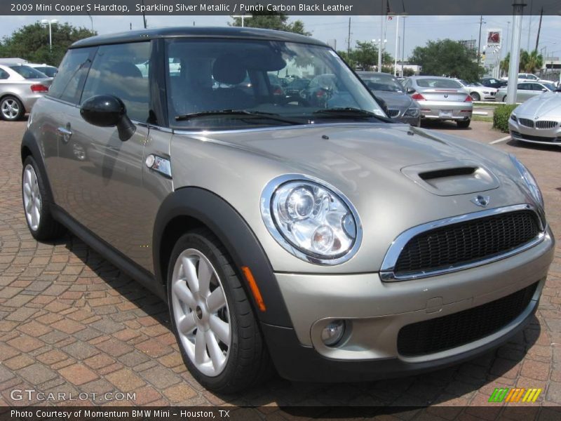 Sparkling Silver Metallic / Punch Carbon Black Leather 2009 Mini Cooper S Hardtop